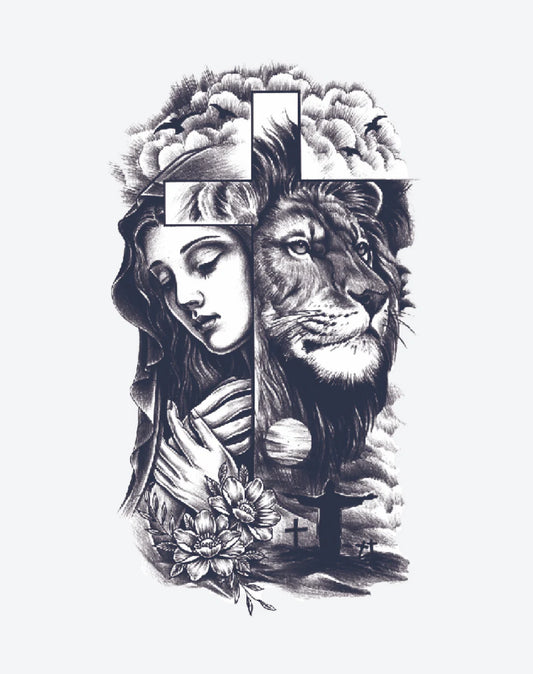 1 Sheet Mary & Lion