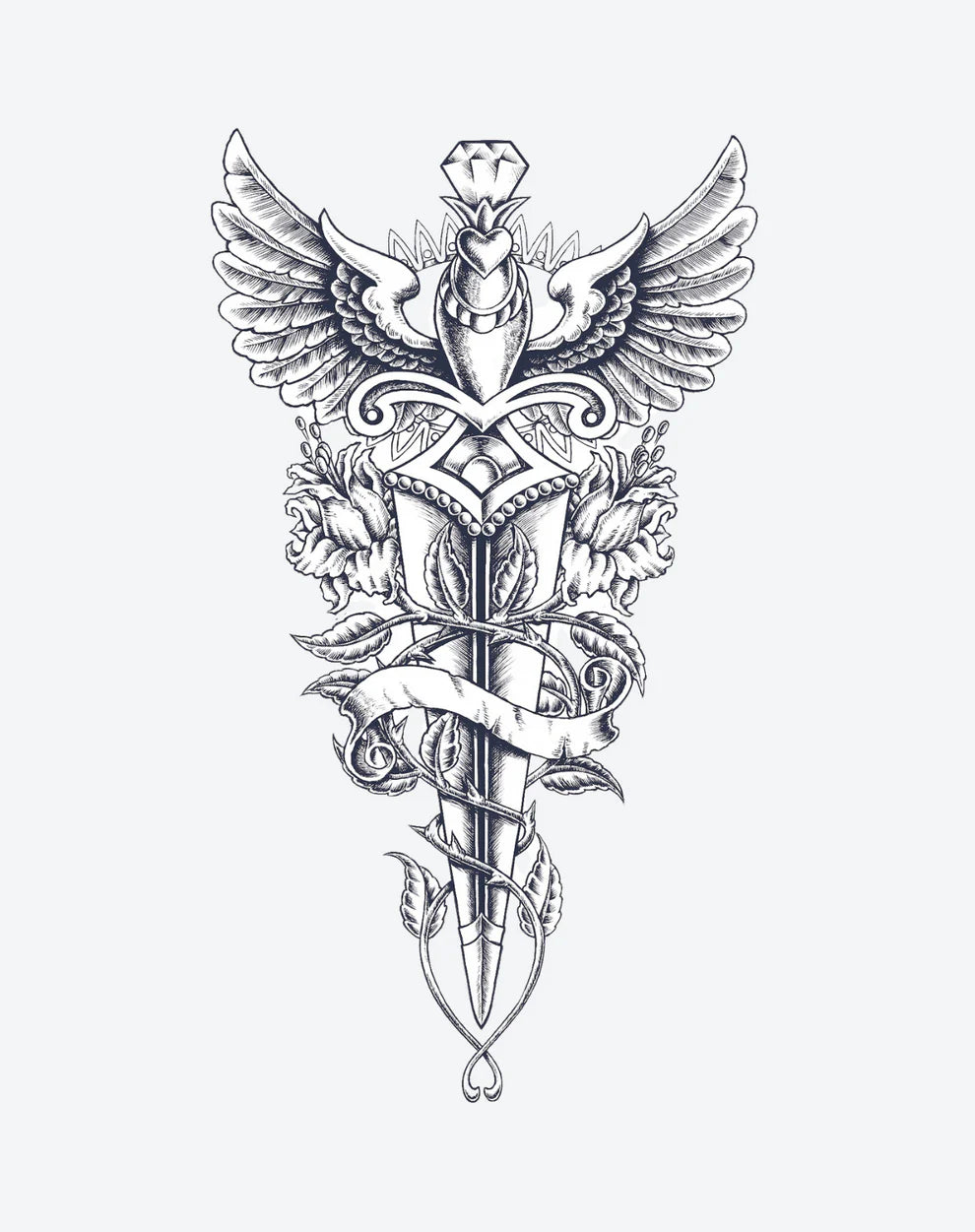 1 Blatt Schwert des Lebens