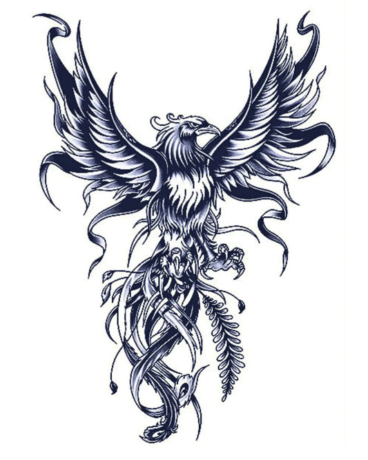 Wings of Valor Full Back Semi Permanent Tattoos