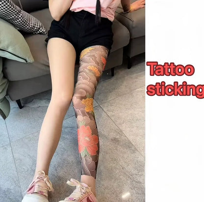 2 Stück Tattoo Strümpfe Ultraleicht Hohe Elastizität Nahtlose Tattoo Strumpfhose 