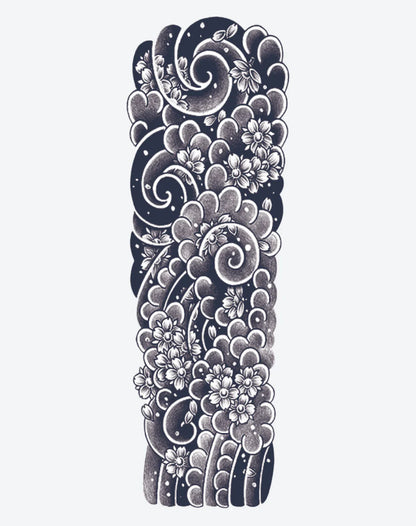 1 Sheet Japanese Clouds Sleeve