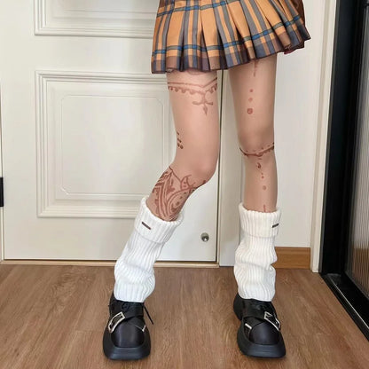 2 Pieces Tattoo Stockings Ultra Light High Elasticity Seamless Tattoo Pantyhose