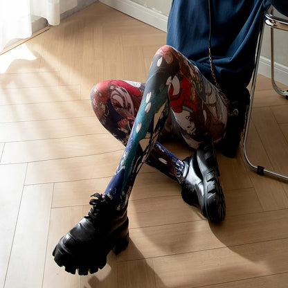 2 Pieces Tattoo Stockings Ultra Light High Elasticity Seamless Tattoo Pantyhose