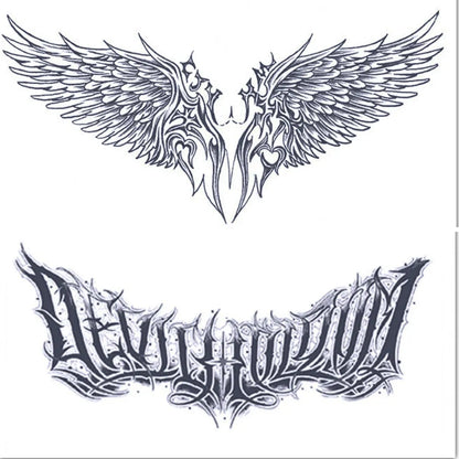 2 Sheets Phoenix Chest Shoulder Semi Permanent Tattoos