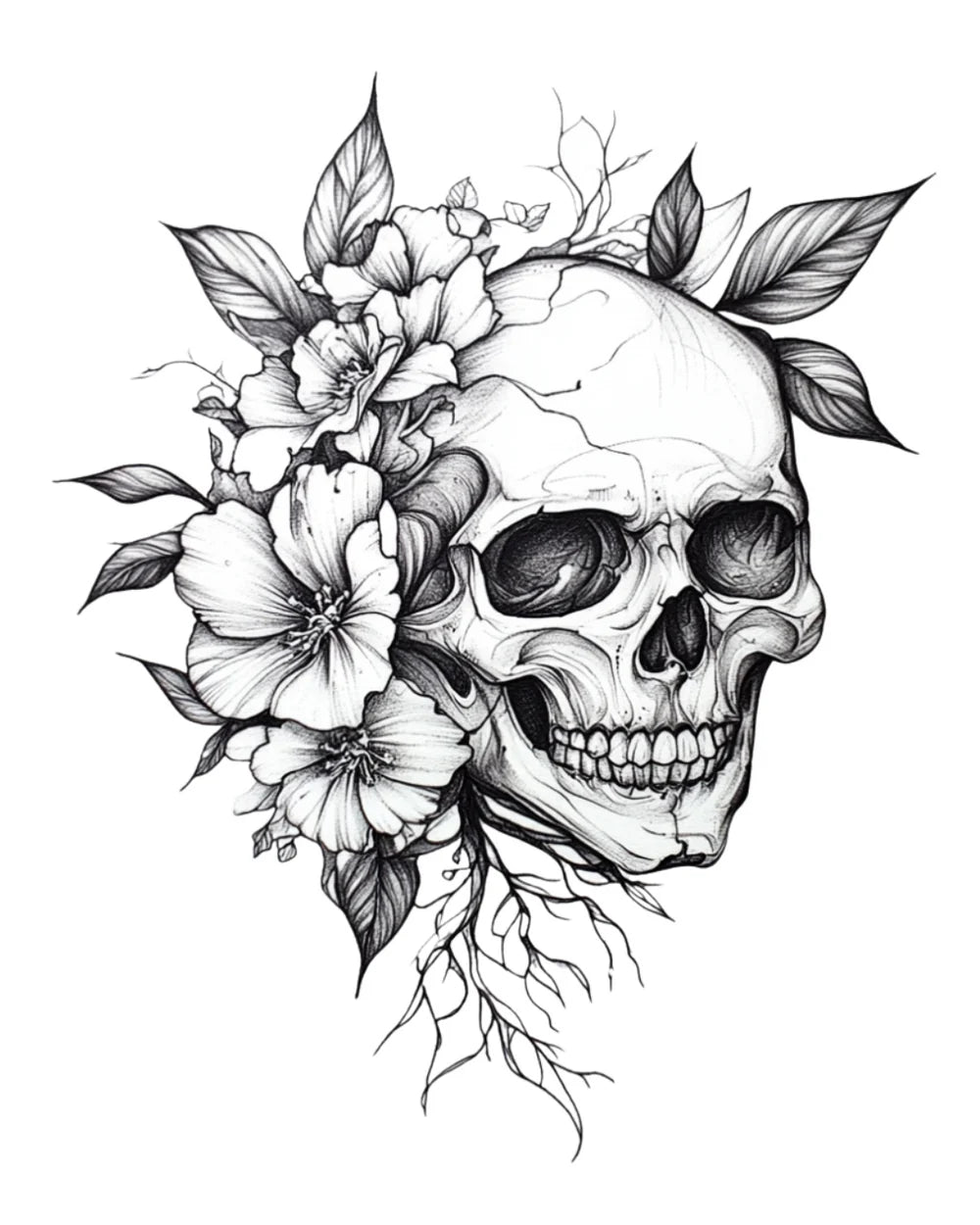 Floral Skull II