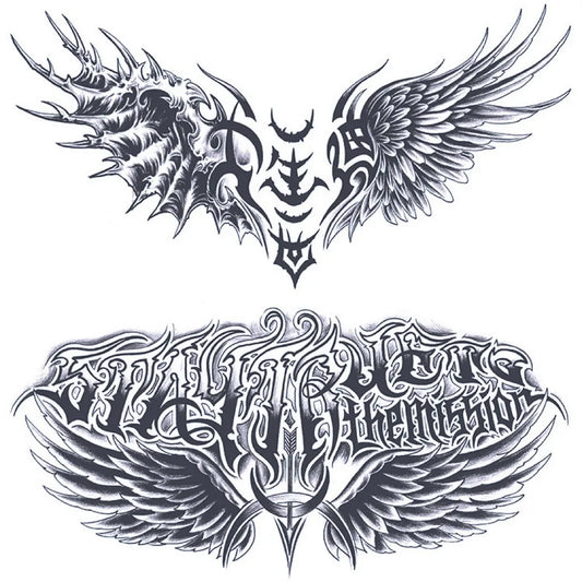 2 Sheets Phoenix Chest Shoulder Semi Permanent Tattoos
