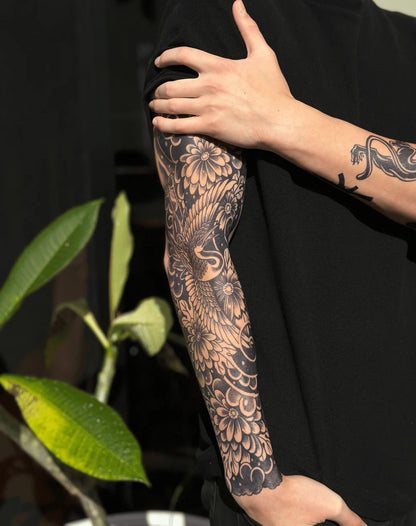 1 Sheet Crane & Clouds Sleeve