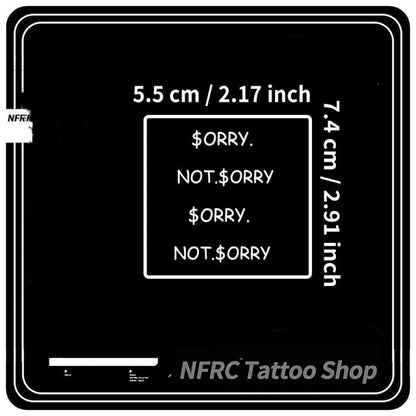 2 Sheets Sorry and Not Sorry