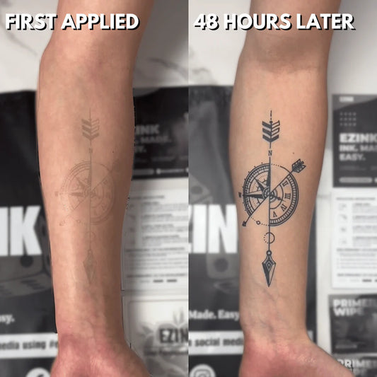 1 Blatt Wandererpfeil Halbschienen-Semipermanente Tattoos