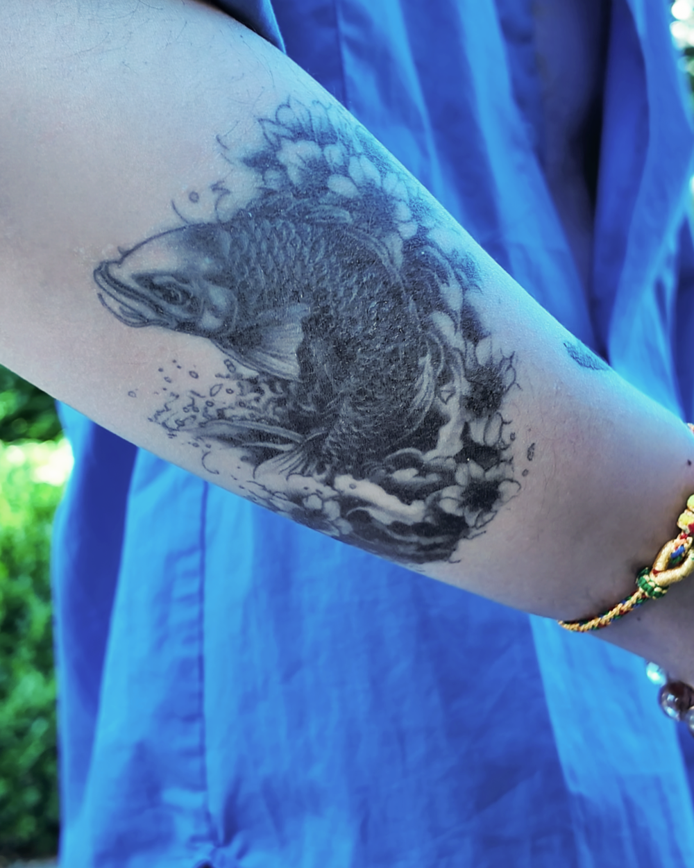 1 Sheet Koi Fish and Blossoming Waves